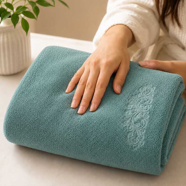 Athena Home Premium Cotton Bath Towel | Ultra Soft, Super Absorbent & Quick Dry | Sea Green | Set of 1