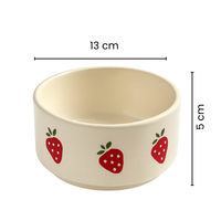 Handcrafted Strawberry Design Ceramic Salad Bowl | Multipurpose Serving Bowl for Home