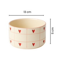 Handcrafted Heart Design Ceramic Salad Bowl | Large Multipurpose Serving Bowl