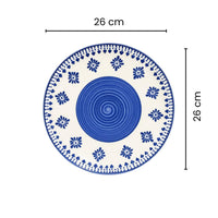 Blue Heart Ceramic Dinnerware Set | Handcrafted Dinner Plate with Matching Bowls | Premium Tableware Collection