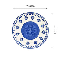 Athena Home Ceramic Blue Floral Plate – Set of 1 Dinner Plate