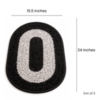 Black & White Oval Bath Mat – Anti-Skid Bathroom Floor Mat | Soft & Absorbent Door Mat | Quick Dry & Durable Rug | Non-Slip Bath Mat for Home