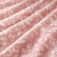Blush Pink Floral Queen Size Bedsheet with 2 Pillow Covers | Soft Cotton Double Bed Sheet (90 x 100 Inches)
