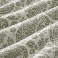 Sage Green Paisley Queen Size Bedsheet with 2 Pillow Covers | Soft Cotton Double Bed Sheet