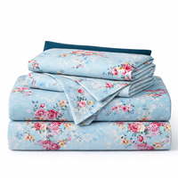 Blue Floral Bedsheet with 2 Pillow Covers – Queen Size (90 x 100 Inches) | Soft Cotton Bedsheet