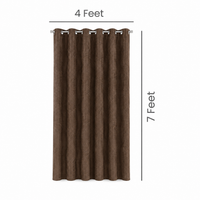 Athena Home Velvet Blackout Curtains Set of 2 | Brown