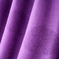 Purple Window Curtains Set of 2 – Eyelet Door Curtains | Premium Polyester Fabric | Room Darkening & Elegant Printed Curtains | Living Room & Bedroom Drapes