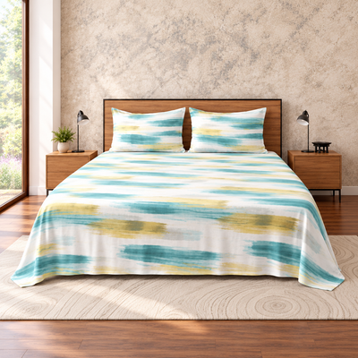 Athena Home Queen Size Bedsheet with 2 Pillow Covers (90 x 100 Inches)