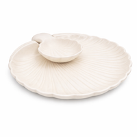 Ivory Shell Ceramic Serving Dish | Set of 1