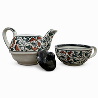 Handpainted Multicolour One kettle cup set | Set of 1