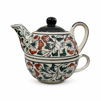 Handpainted Multicolour One kettle cup set | Set of 1