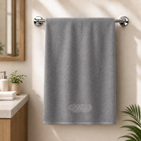 Athena Home Premium Cotton Bath Towel | Ultra Soft, Super Absorbent & Quick Dry | Plush Luxury Bathroom Towel | Grey | Set of 1
