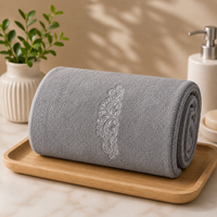 Athena Home Premium Cotton Bath Towel | Ultra Soft, Super Absorbent & Quick Dry | Plush Luxury Bathroom Towel | Grey | Set of 1