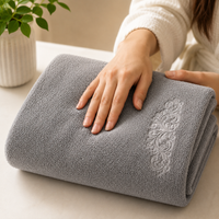 Athena Home Premium Cotton Bath Towel | Ultra Soft, Super Absorbent & Quick Dry | Plush Luxury Bathroom Towel | Grey | Set of 1
