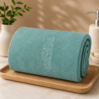 Athena Home Premium Cotton Bath Towel | Ultra Soft, Super Absorbent & Quick Dry | Plush Luxury Bathroom Towel | Sea Green | Set of 1