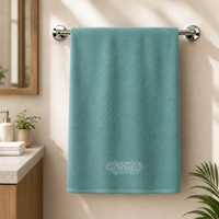 Athena Home Premium Cotton Bath Towel | Ultra Soft, Super Absorbent & Quick Dry | Plush Luxury Bathroom Towel | Sea Green | Set of 1