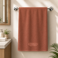 Athena Home Premium Cotton Bath Towel | Ultra Soft, Super Absorbent & Quick Dry | Plush Luxury Bathroom Towel | Terracotta | Set of 1