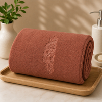 Athena Home Premium Cotton Bath Towel | Ultra Soft, Super Absorbent & Quick Dry | Plush Luxury Bathroom Towel | Terracotta | Set of 1