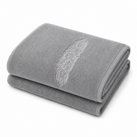 Athena Home Premium Cotton Bath Towel | Ultra Soft, Super Absorbent & Quick Dry | Plush Luxury Bathroom Towel | Grey | Set of 1