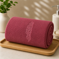 Athena Home Premium Cotton Bath Towel | Ultra Soft, Super Absorbent & Quick Dry | Plush Luxury Bathroom Towel | Wine | Set of 1