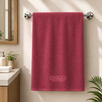 Athena Home Premium Cotton Bath Towel | Ultra Soft, Super Absorbent & Quick Dry | Plush Luxury Bathroom Towel | Wine | Set of 1