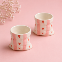 Athena Home Ceramic Sack Coffee Mug Set of 2 | 300 ml