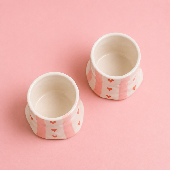 Athena Home Ceramic Sack Coffee Mug Set of 2 | 300 ml