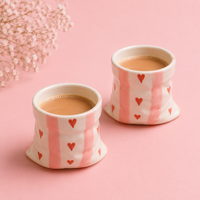 Athena Home Ceramic Sack Coffee Mug Set of 2 | 300 ml