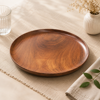Athena Home Sheesham Wooden Dinner Plate | Set of 1 | 12 inches