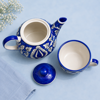 Handpainted Blue Pottery One kettle cup set | Set of 1