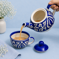 Handpainted Blue Pottery One kettle cup set | Set of 1