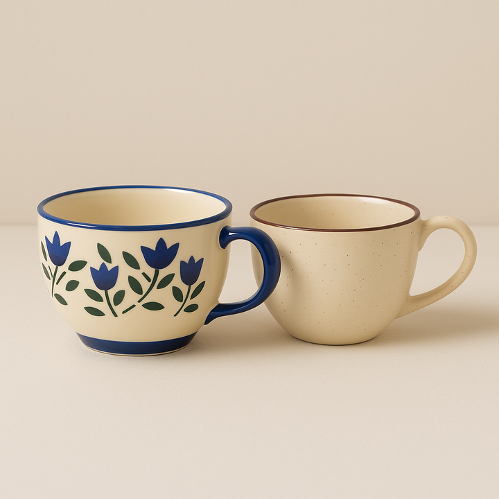 Athena Home Coffee Combo Ceramic Coffee Mug  (700 ml, Pack of 2)