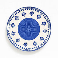 Athena Home Ceramic Blue Floral Plate – Set of 1 Dinner Plate