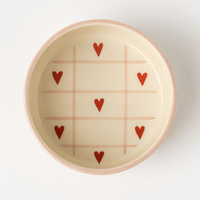 Handcrafted Heart Design Ceramic Salad Bowl | Large Multipurpose Serving Bowl