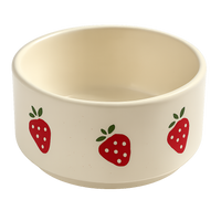 Handcrafted Strawberry Design Ceramic Salad Bowl | Multipurpose Serving Bowl for Home