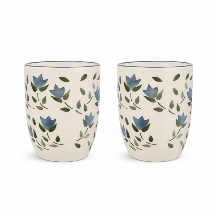 Urban Flora | Grey Ceramic Mugs | Set of 2