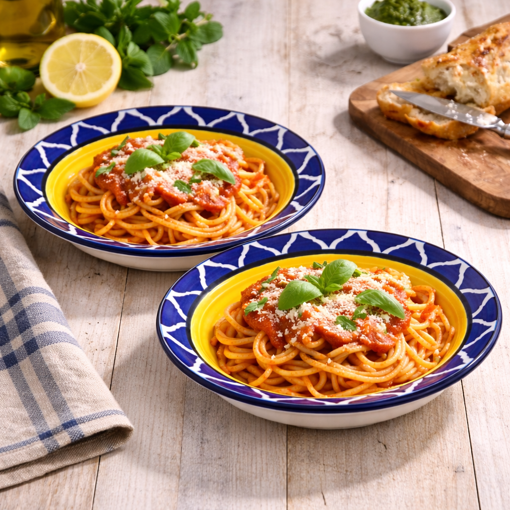 Rangrez | Pasta Plate | 8 inch | Set of 2