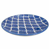 Indigo Mosaic Ceramic Serving Plate | Set of 1