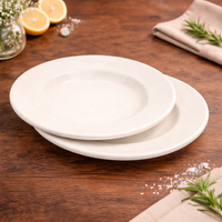 Ivory Ceramic Pasta Plate | Set of 2