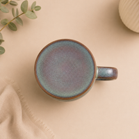 Mason Jar | Blue Stone Ceramic Mug with Lid | 420ml