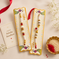 Athena Home Raksha Bandhan Gift Combo | "Pyara Bhai" Ceramic Coffee Mug with 2 Designer Rakhis & Greeting Card | Gift Set for Brother | 300 ml