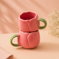 Athena Home Tulip Ceramic Coffee Mug Set of 2