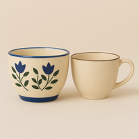 Athena Home Coffee Combo Ceramic Coffee Mug  (700 ml, Pack of 2)