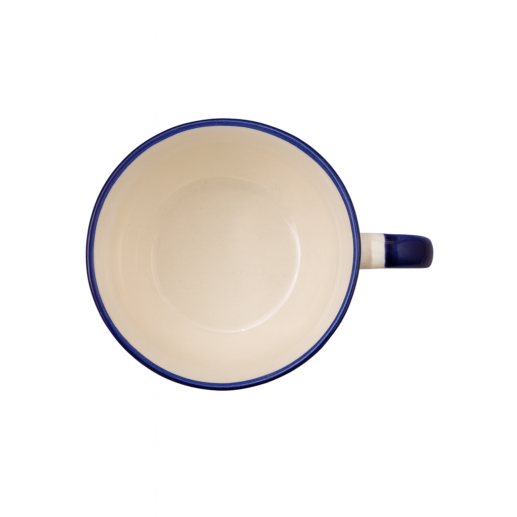 Handcrafted Ceramic Mug | Blue Floral Design | Premium Coffee & Tea Cup | Microwave & Dishwasher Safe