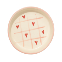 Ceramic Heart Cross Plate – Handcrafted Snack & Dessert Plate