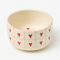 Handcrafted Heart Design Ceramic Salad Bowl | Large Multipurpose Serving Bowl