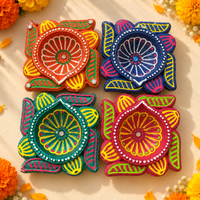 Athena Home Festive Clay Diya Combo – Set of 20