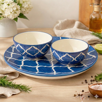 Indigo Mosaic Dinner Set