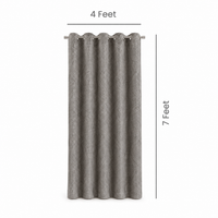 Athena Home Velvet Blackout Door Curtains Set of 2 |  Grey