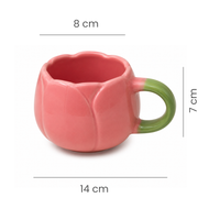 Athena Home Tulip Ceramic Coffee Mug Set of 2